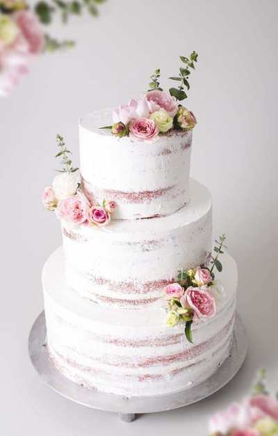 Tort pentru nunta naked cake
