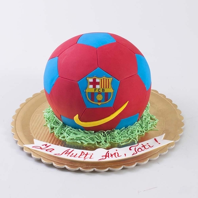 Tort în formă de minge FC Barcelona